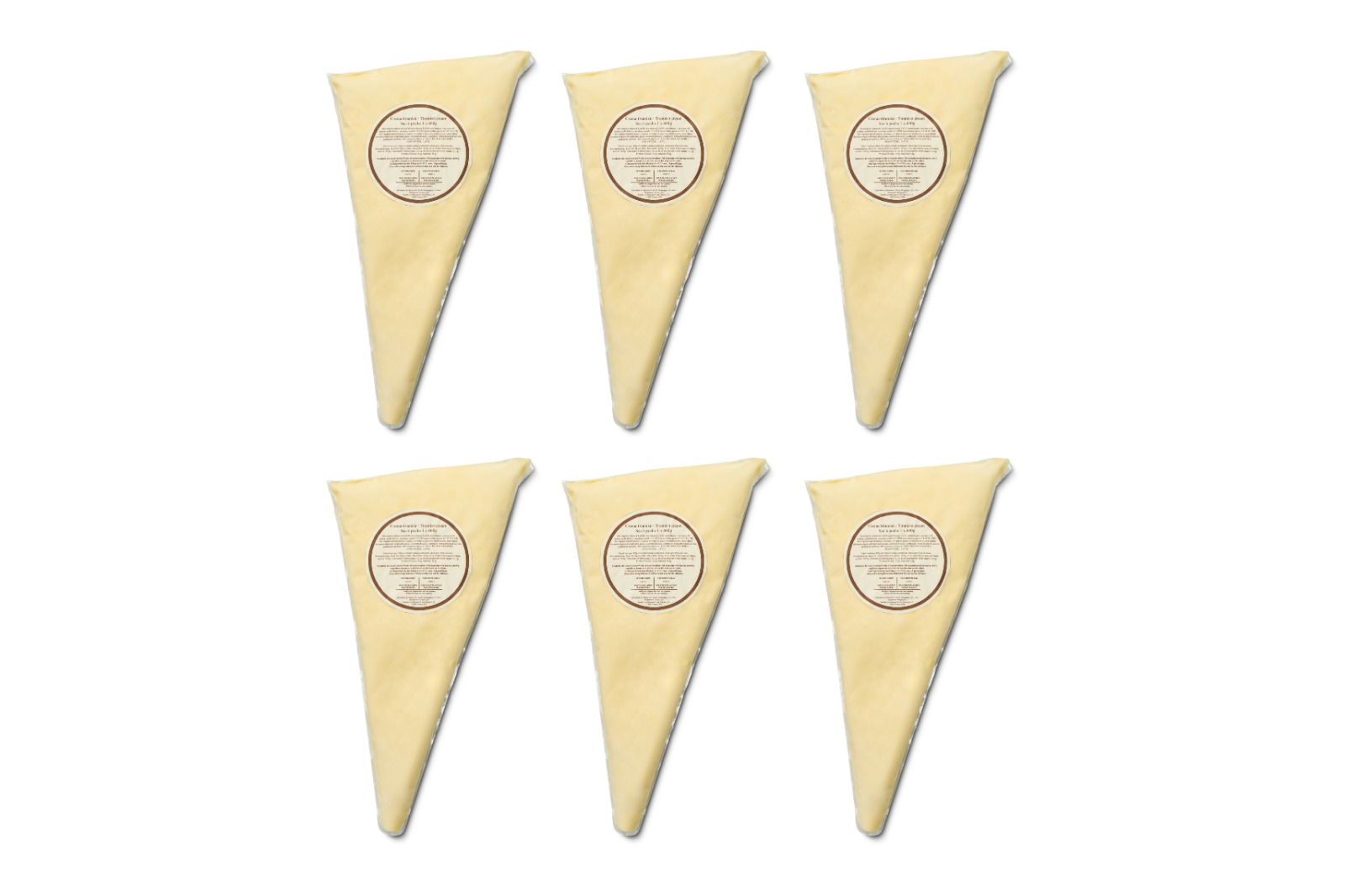 Piping bags for plated desserts